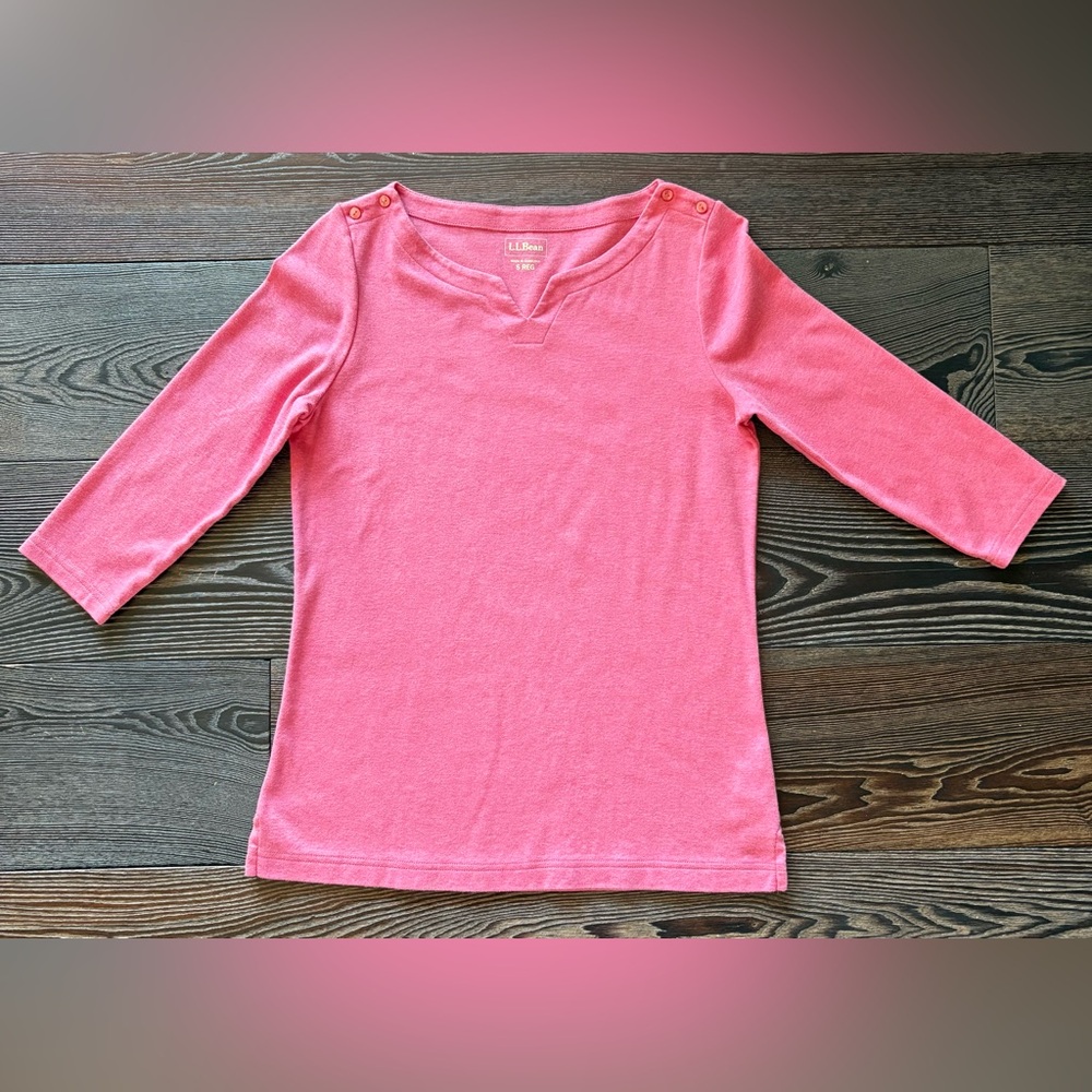 L.L. Bean Three Quarter Sleeve Splitneck Tunic